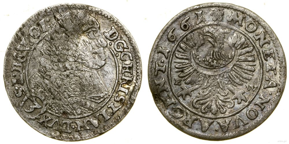 Śląsk, 3 krajcary, 1661 E-W