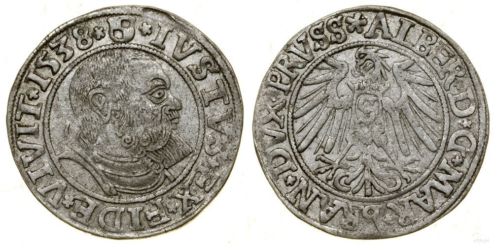 Prusy Książęce (1525–1657), grosz, 1538