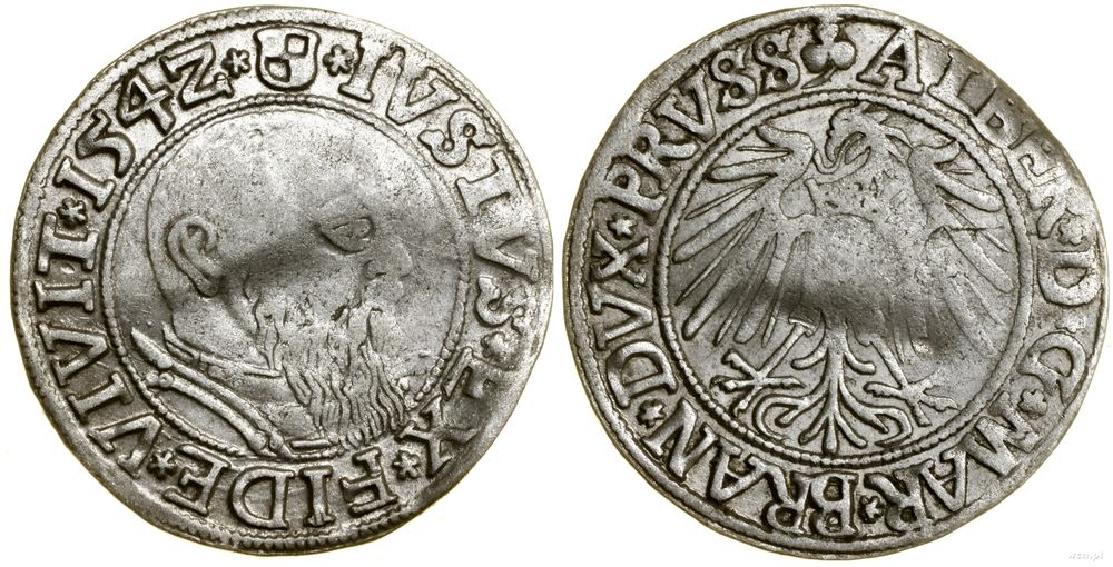 Prusy Książęce (1525–1657), grosz, 1542