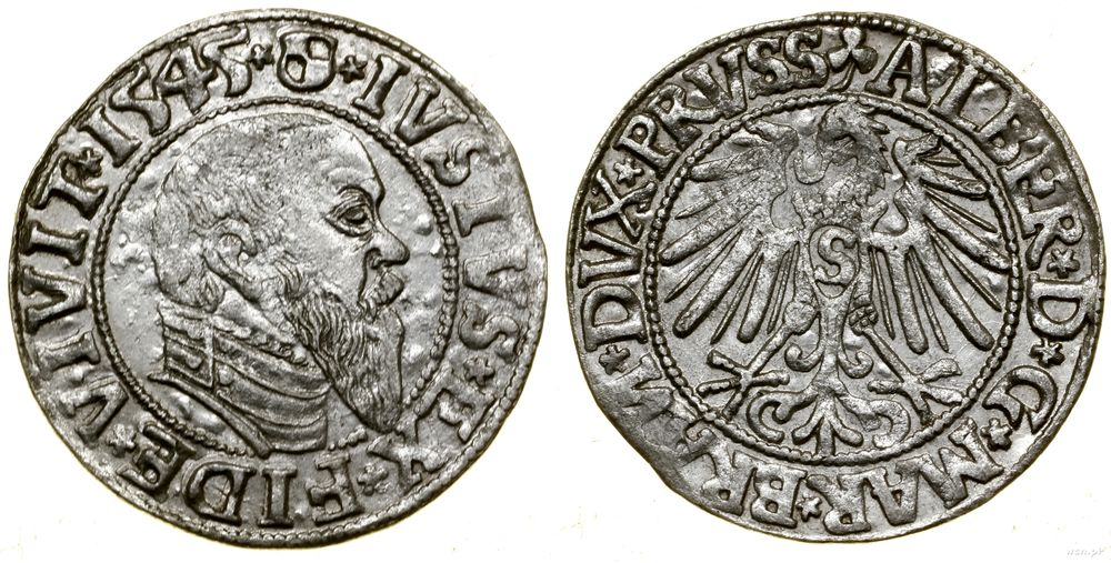 Prusy Książęce (1525–1657), grosz, 1545