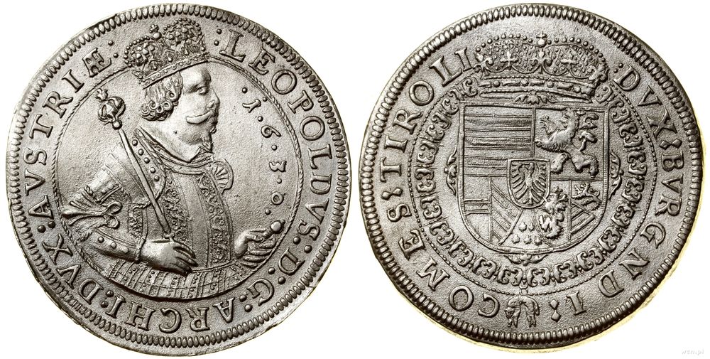 Austria, talar, 1630 (data przebita z 1625, 7 lub 9?)