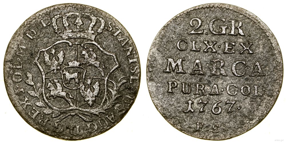 Polska, półzłotek (2 grosze), 1767 FS