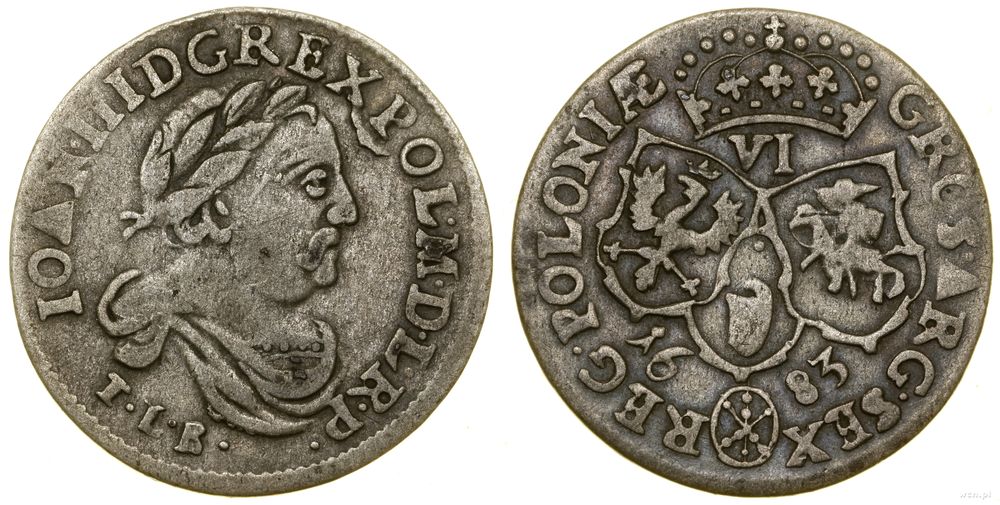 Polska, szóstak, 1683 TLB