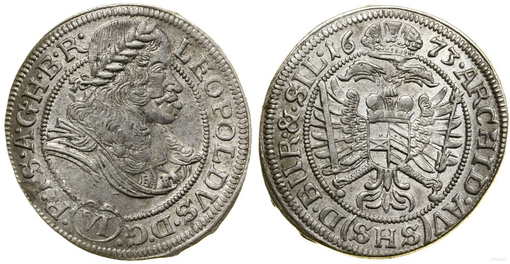Śląsk, 6 krajcarów, 1673 SHS
