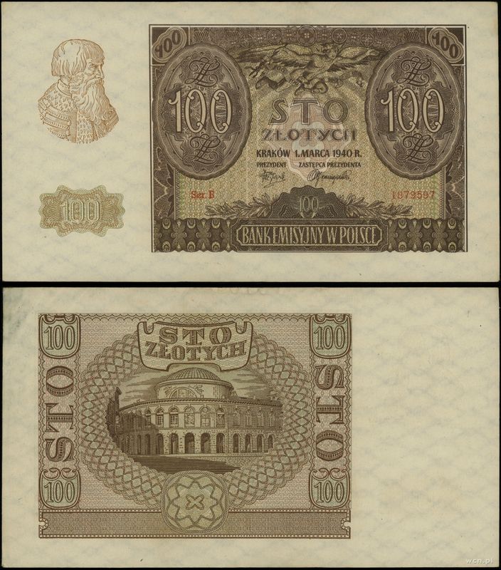 Polska, 100 złotych, 1.03.1940