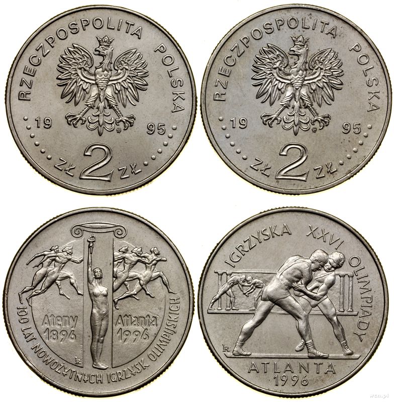 Polska, zestaw: 2 x 2 złote, 1995