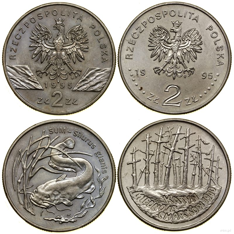 Polska, zestaw: 2 x 2 złote, 1995
