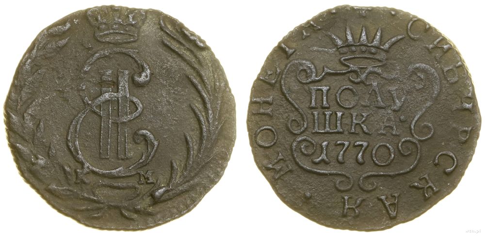 Rosja, połuszka, 1770 KM