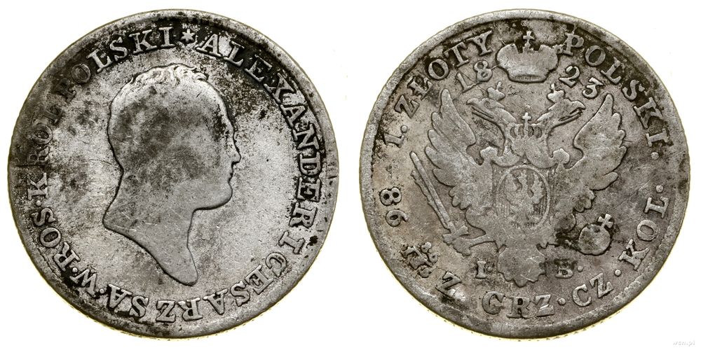 Polska, 1 złoty, 1823 IB