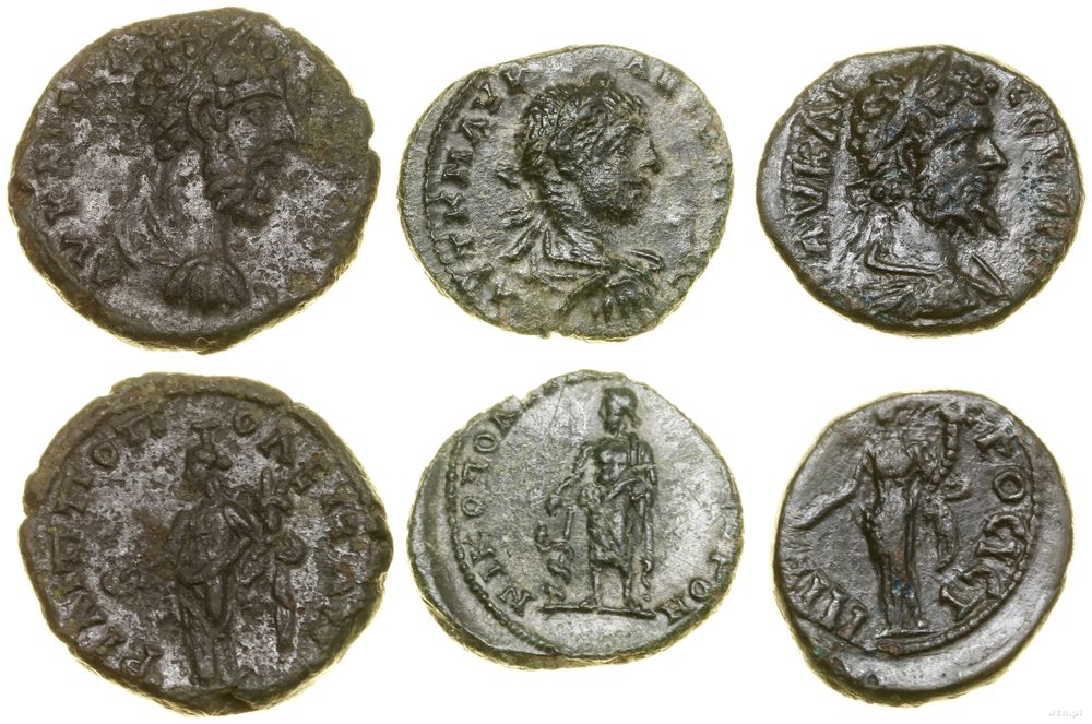 Rzym prowincjonalny, zestaw 3 x brąz