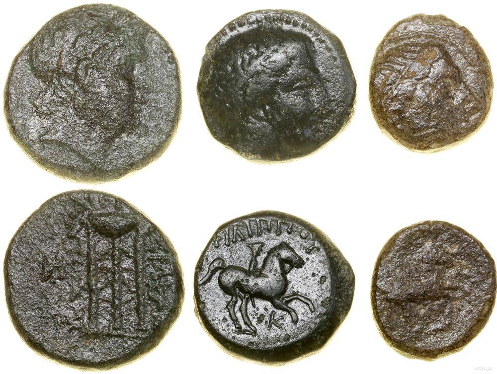 Grecja i posthellenistyczne, zestaw 3 monet