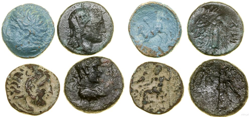 Grecja i posthellenistyczne, zestaw 4 monet