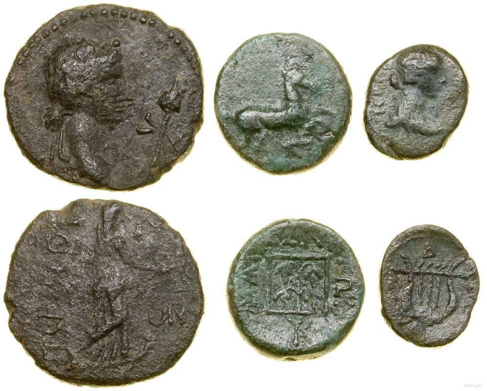 Grecja i posthellenistyczne, zestaw 3 monet