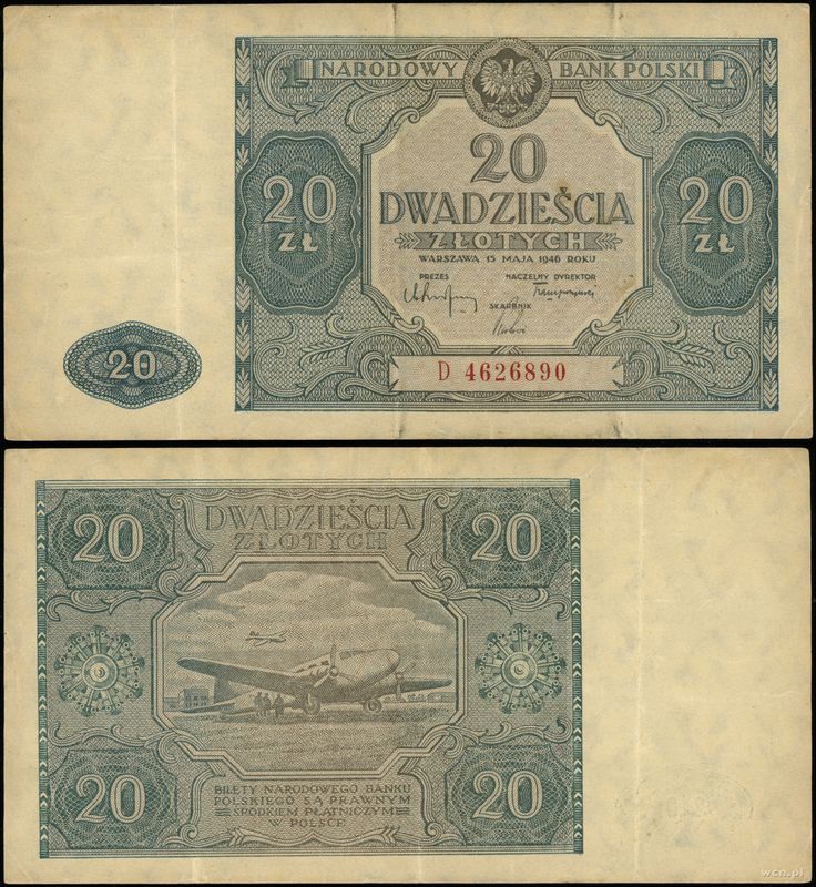 Polska, 20 złotych, 15.05.1946