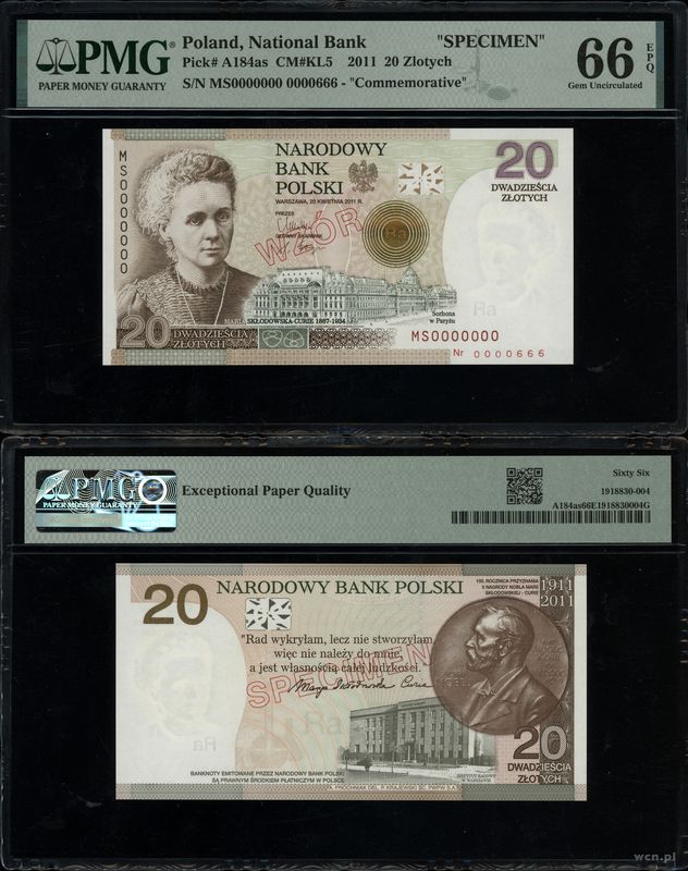 Polska, 20 złotych, 20.04.2011