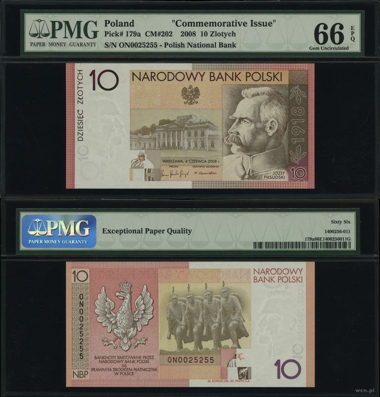 Polska, 10 złotych, 4.06.2008