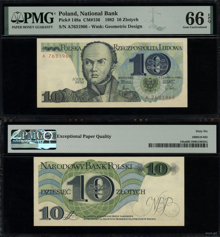 Polska, 10 złotych, 1.06.1982