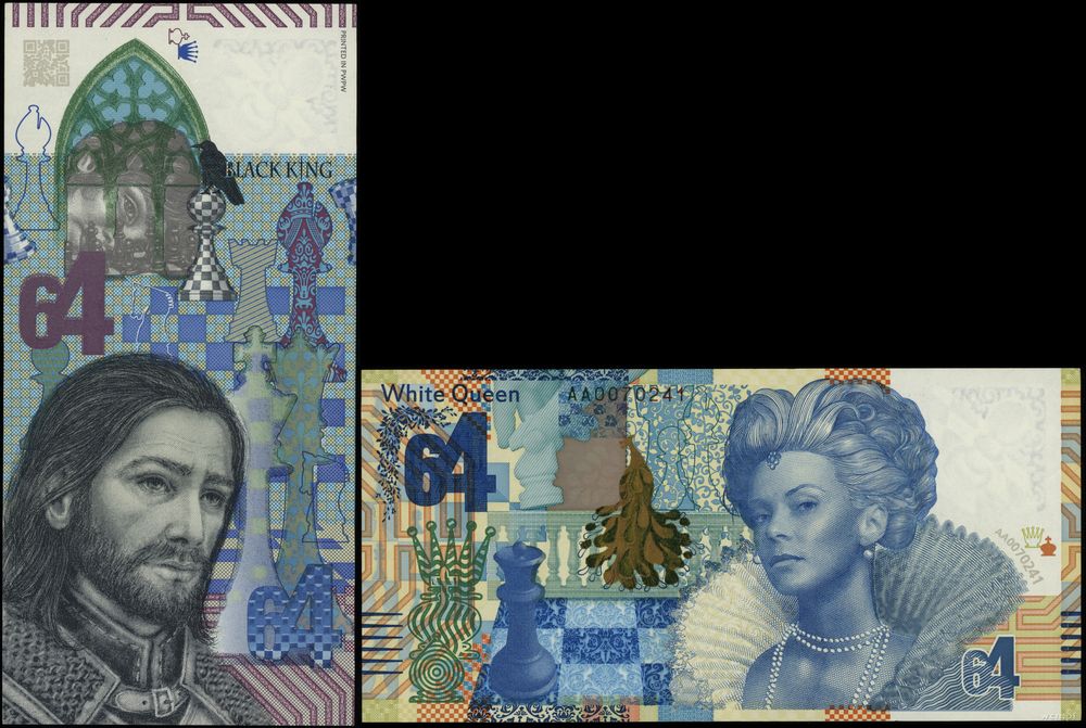 Polska, banknot testowy PWPW - 64 Black King / White Queen, (2017)