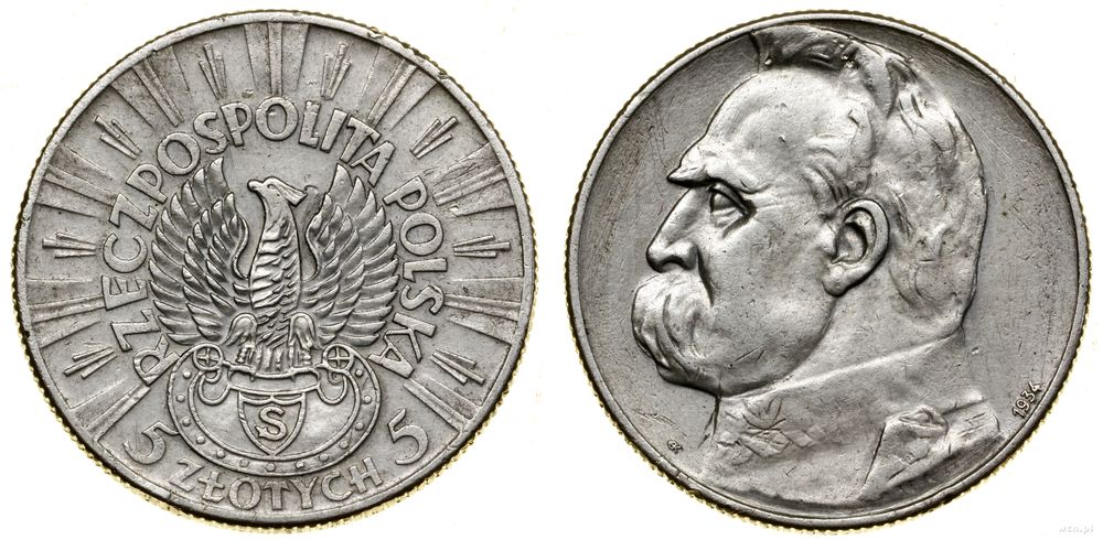 Polska, 5 złotych, 1934 S