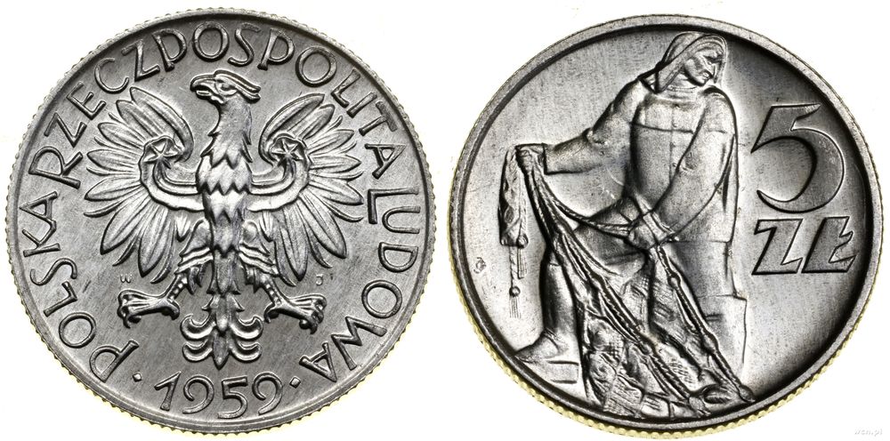 Polska, 5 złotych, 1959