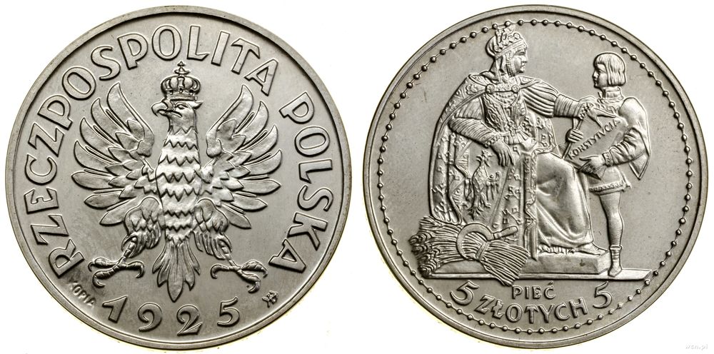 Polska, kopia - 5 złotych, 1925 (2000)