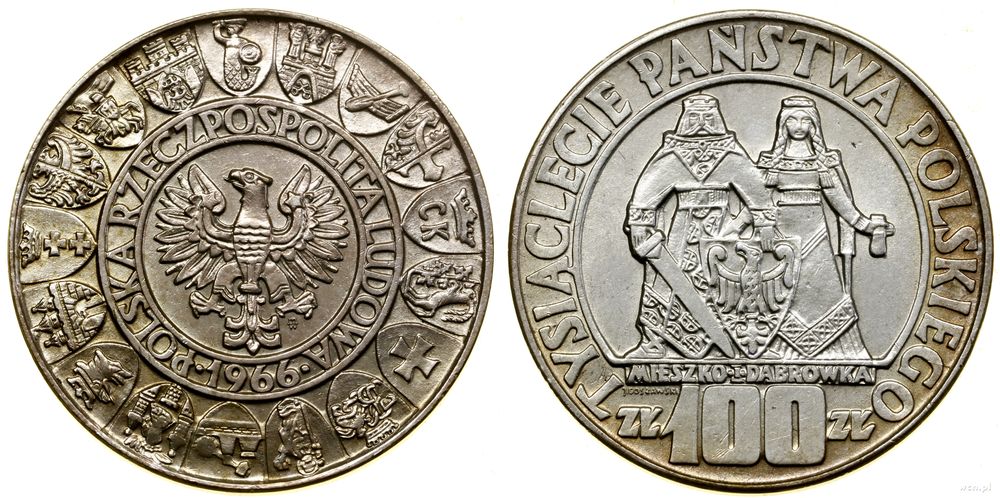 Polska, 100 złotych, 1966