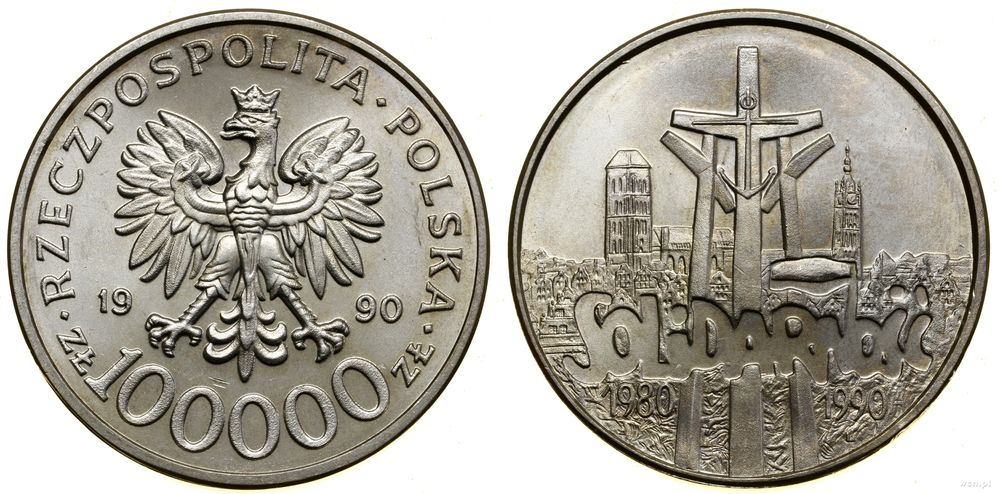 Polska, 100.000 złotych, 1990