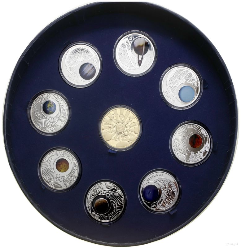 Polska, zestaw 9 medali z serii Systema Solare, 2009