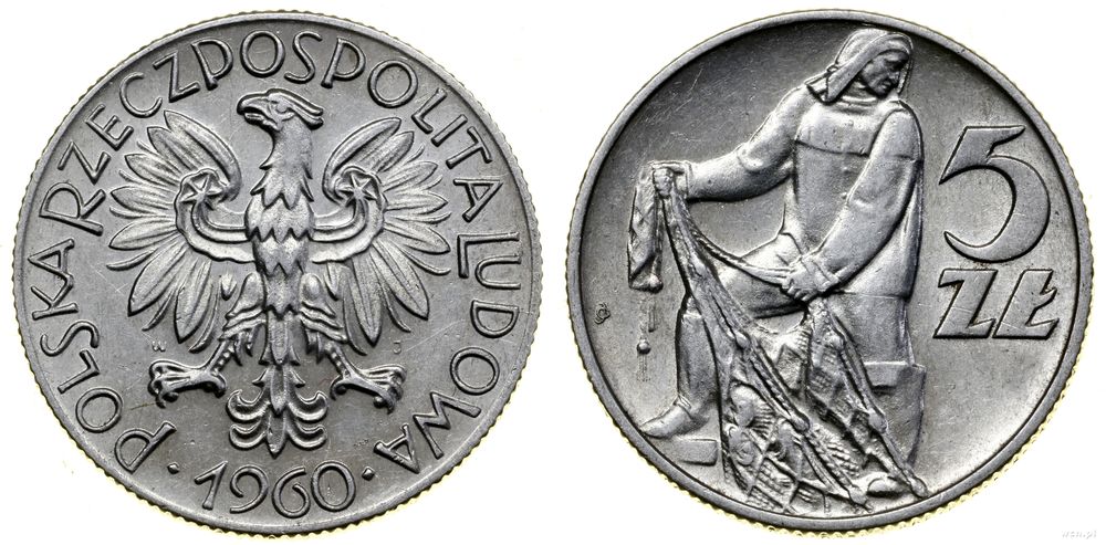 Polska, 5 złotych, 1960