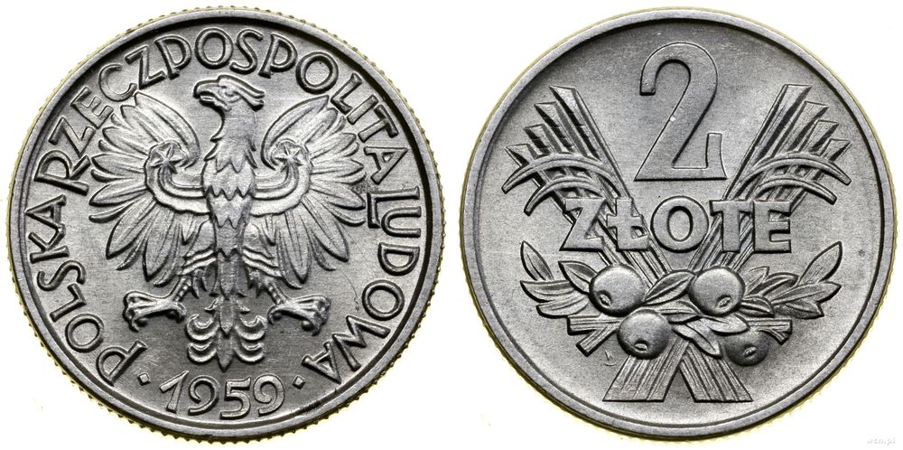 Polska, 2 złote, 1959