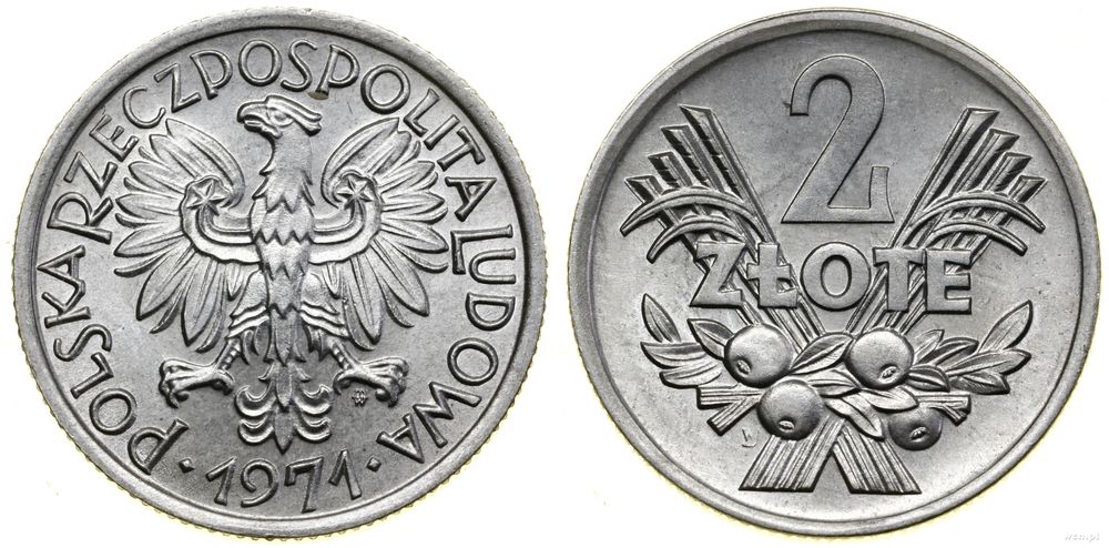 Polska, 2 złote, 1971