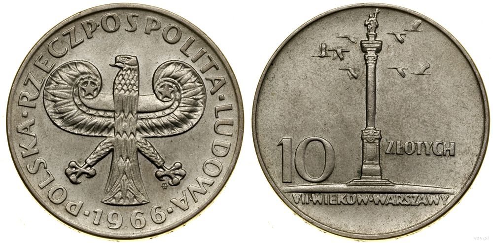 Polska, 10 złotych, 1966