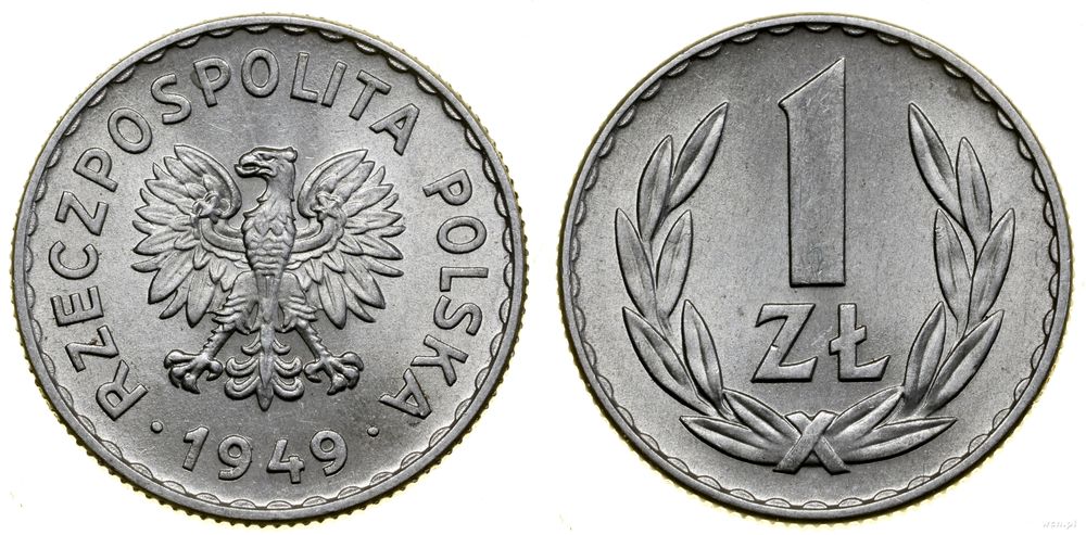 Polska, 1 złoty, 1949