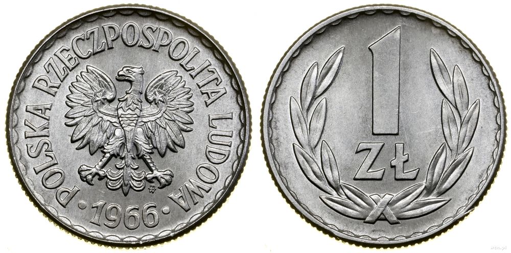 Polska, 1 złoty, 1966