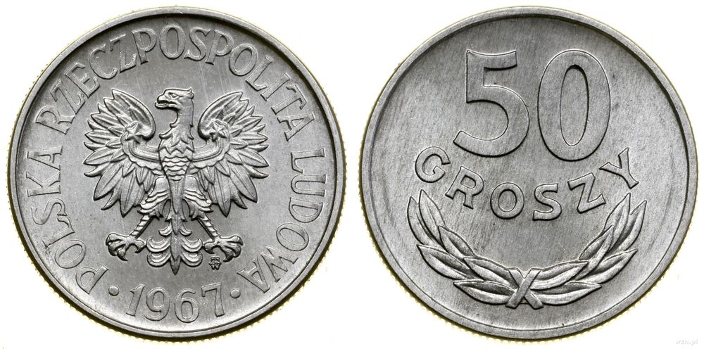 Polska, 50 groszy, 1967