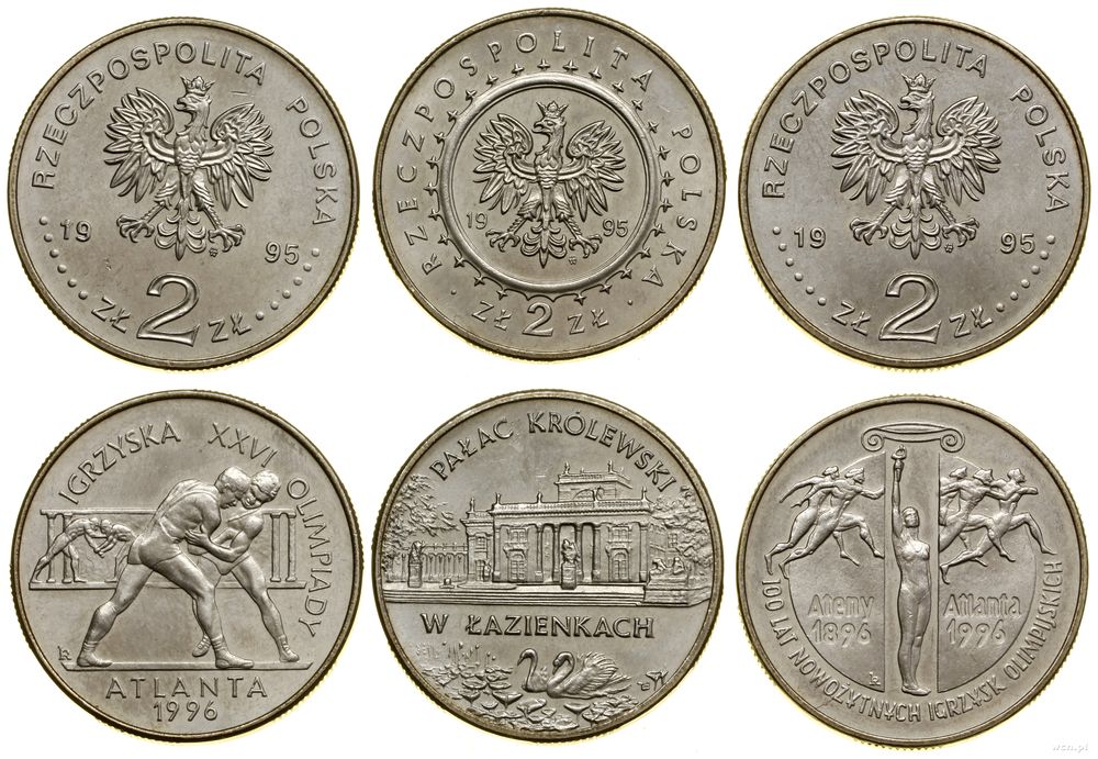 Polska, zestaw: 3 x 2 złote, 1995