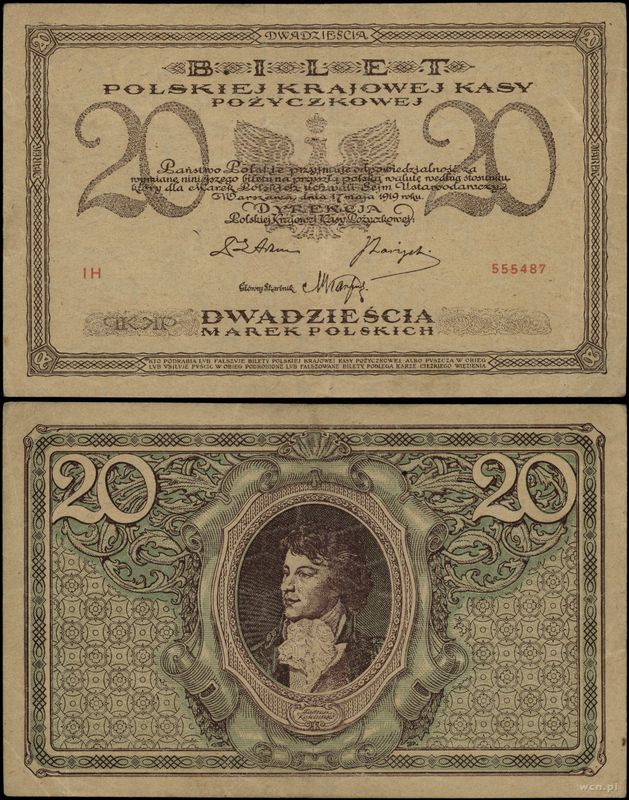 Polska, 20 marek polskich, 17.05.1919