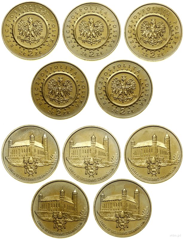 Polska, zestaw: 5 x 2 złote, 1996