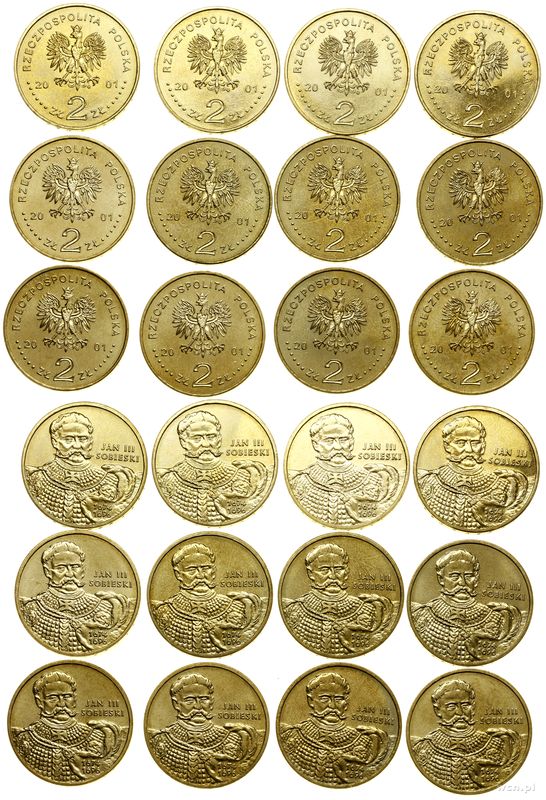 Polska, zestaw: 12 x 2 złote, 2001