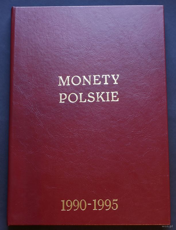 Polska, klaser z monetami polskimi z lat 1990–1995