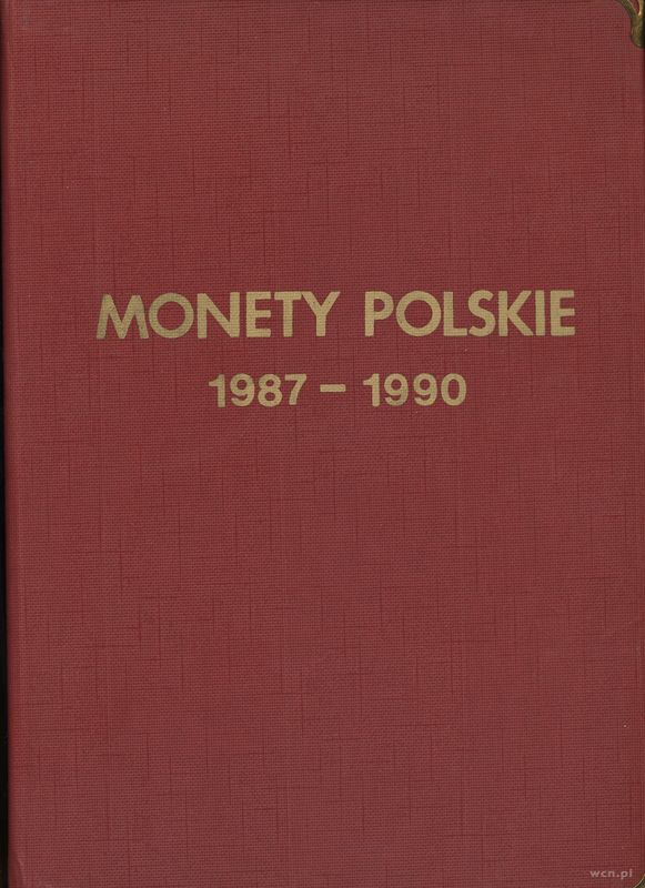 Polska, klaser z monetami polskimi z lat 1987–1990