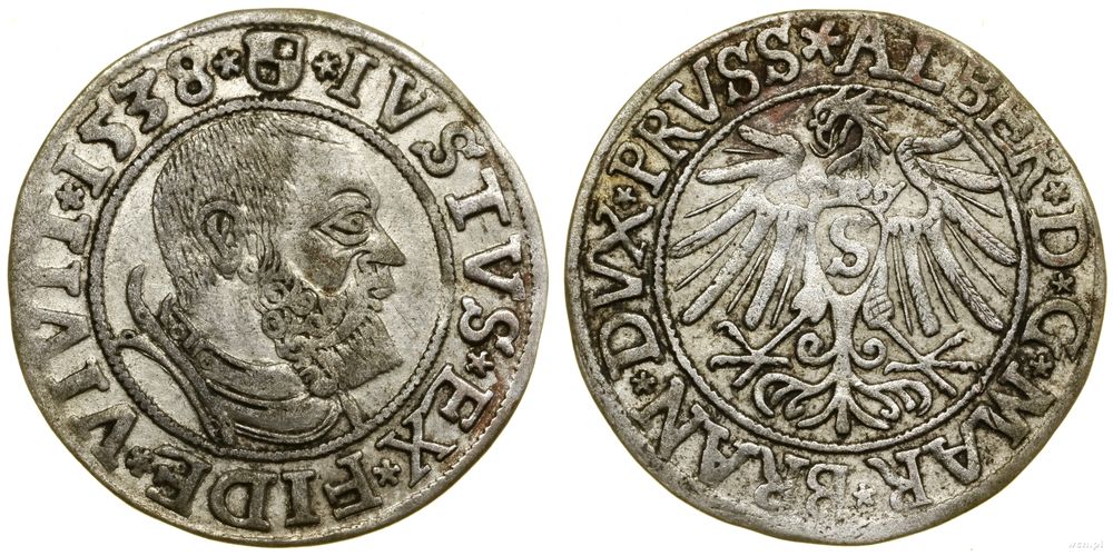 Prusy Książęce (1525–1657), grosz, 1538