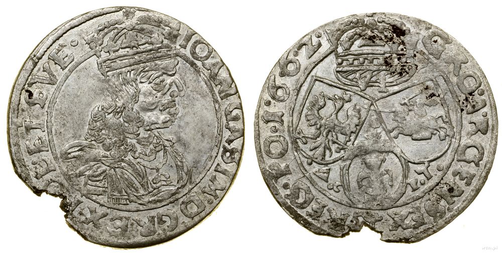 Polska, szóstak, 1662 AC-PT
