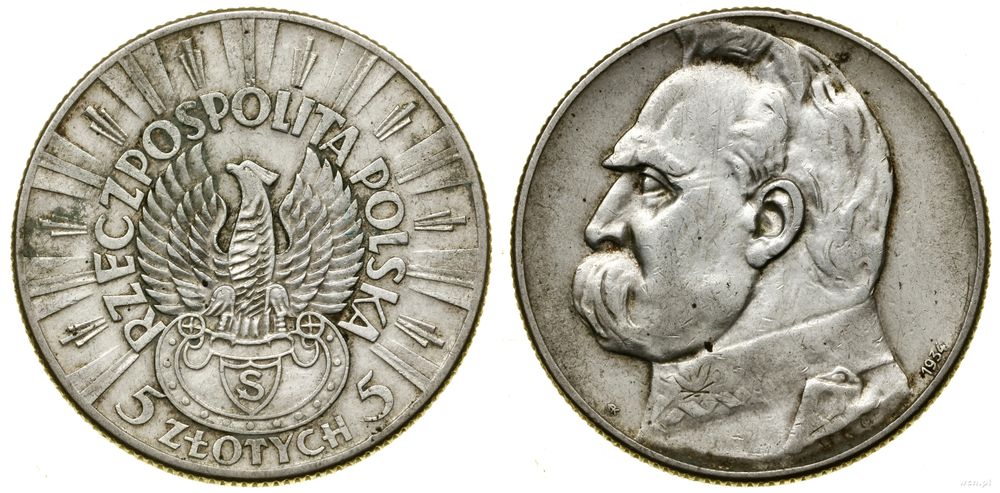 Polska, 5 złotych, 1934 S