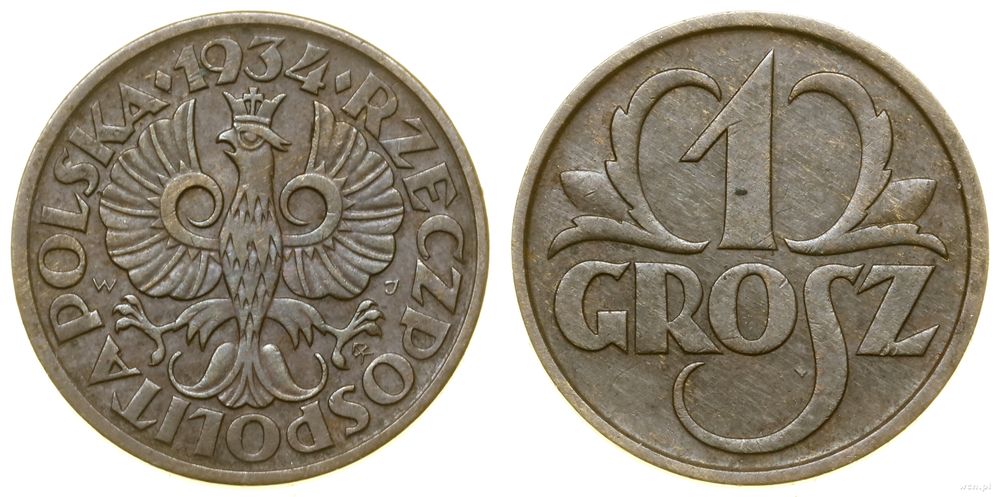 Polska, 1 grosz, 1934