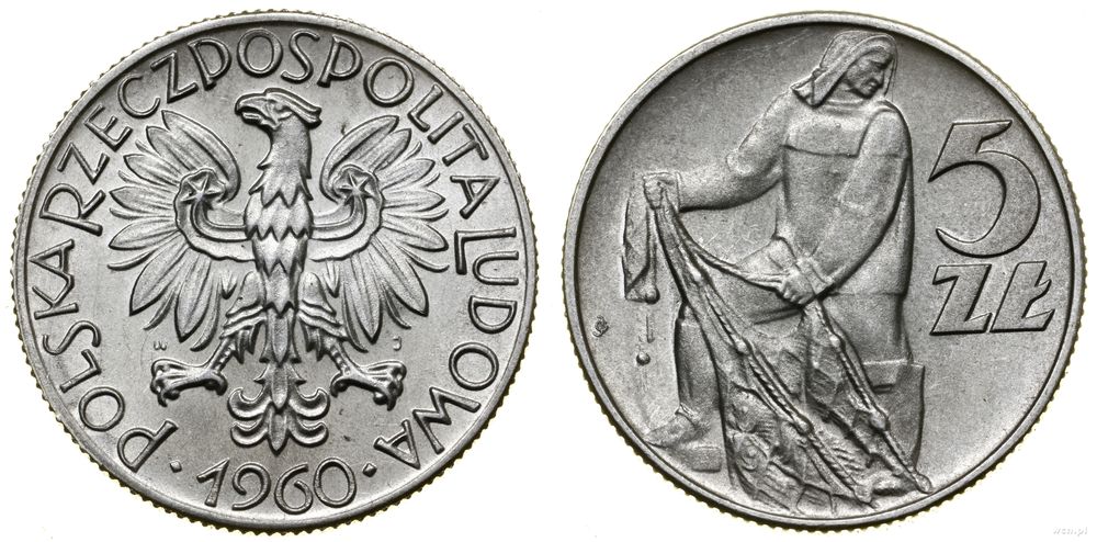 Polska, 5 złotych, 1960