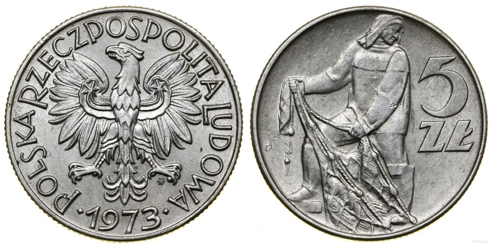 Polska, 5 złotych, 1973