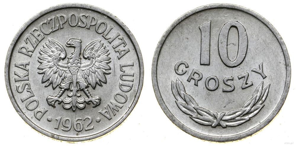 Polska, 10 groszy, 1962