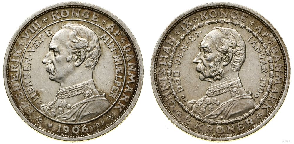 Dania, 2 korony, 1906