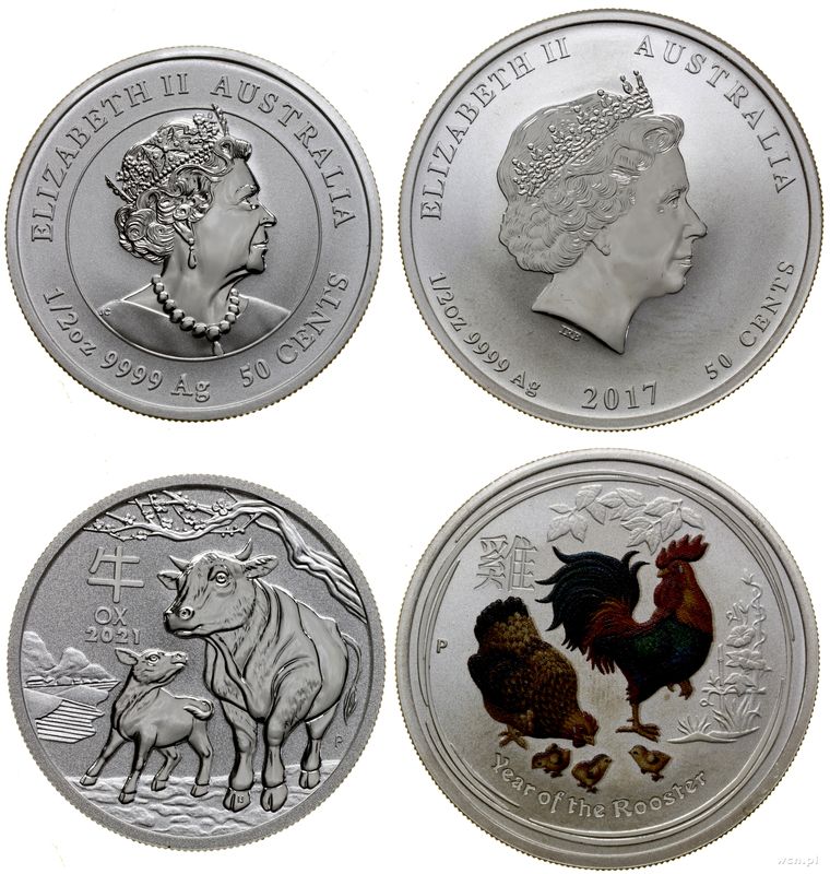 Australia, zestaw: 2 x 50 centów, 2017 i 2021